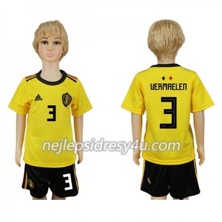 Fotbalový Dres Belgie Vermaelen 3 Dětské Venkovní MS 2018